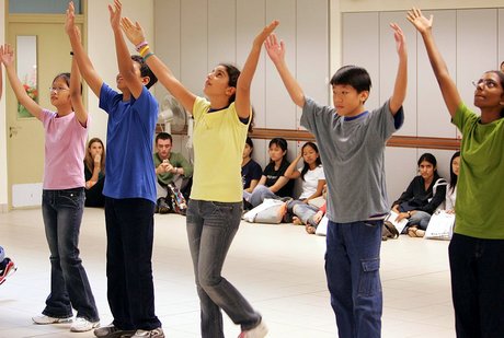 junior youth performing on stage