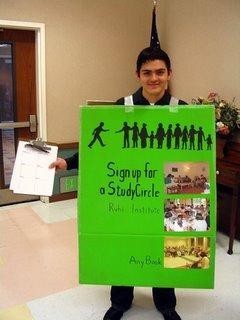 study circle sandwich board